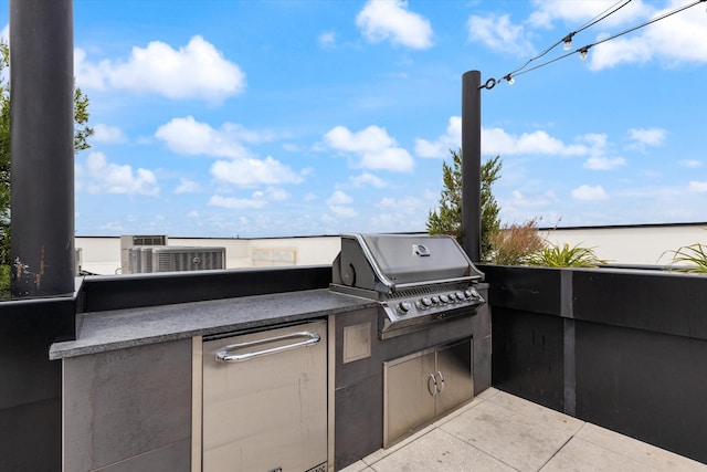 view of patio featuring area for grilling