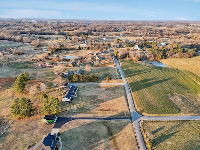 bird's eye view featuring a rural view