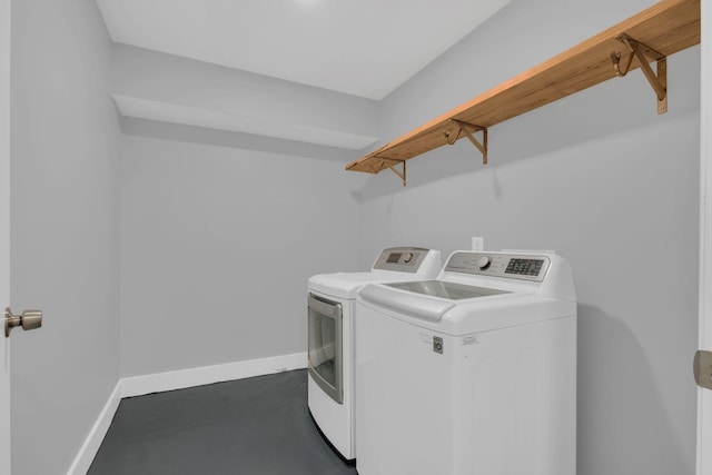 laundry room featuring independent washer and dryer