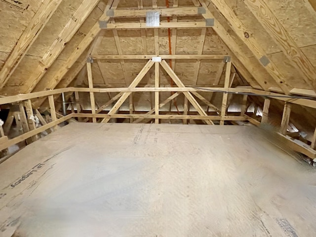 view of attic