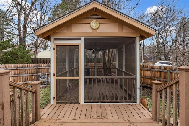 view of outbuilding