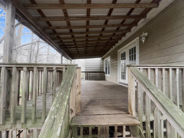 view of wooden terrace