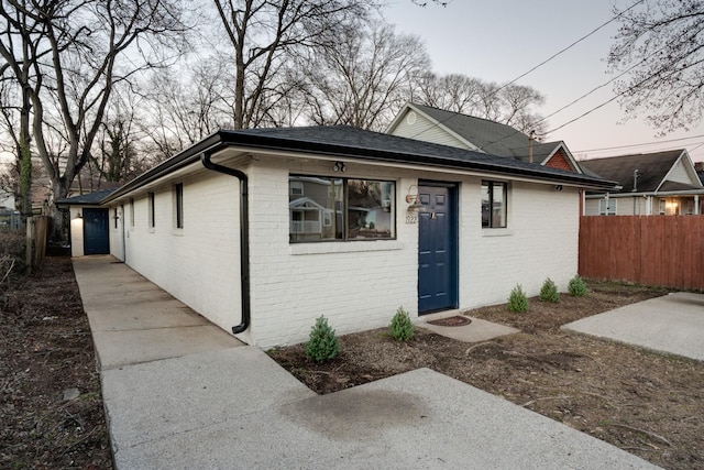 view of bungalow