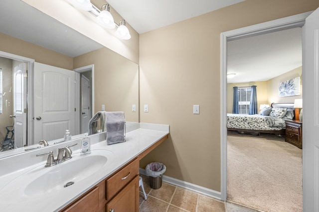 bathroom featuring vanity and tile patterned floors