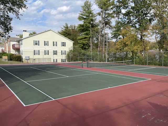 view of tennis court