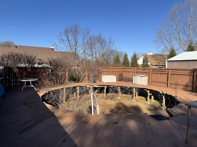 view of wooden deck