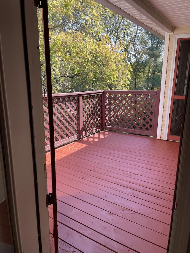 view of wooden deck