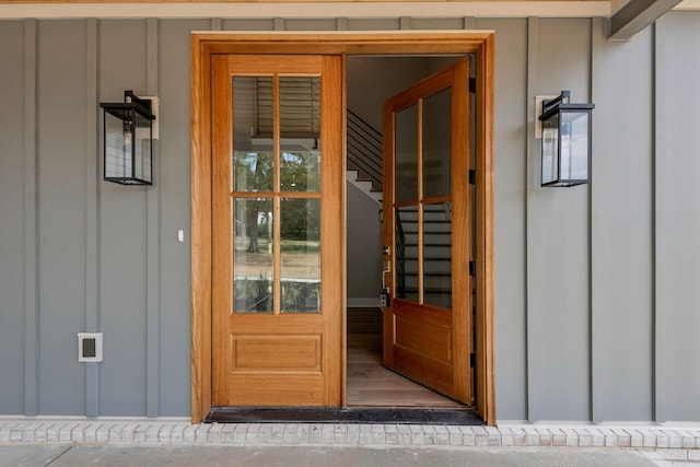 view of doorway to property