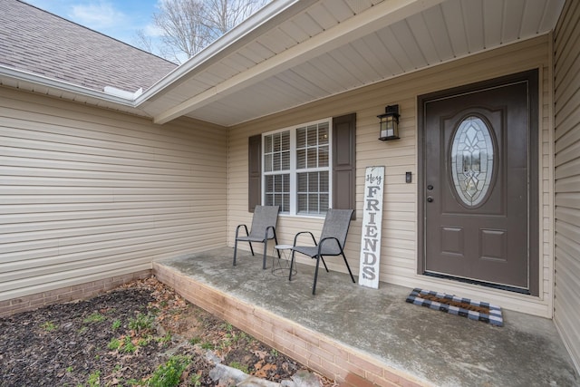 entrance to property with a porch