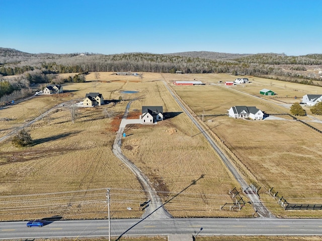 drone / aerial view featuring a rural view