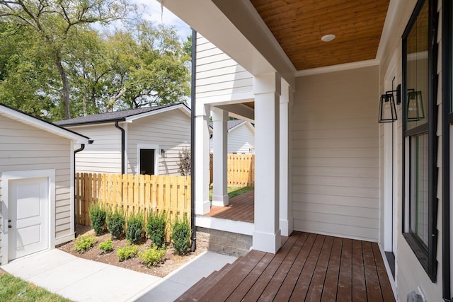 view of wooden deck