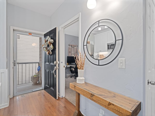 entryway featuring light hardwood / wood-style flooring