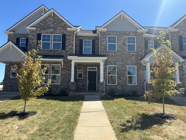 view of front of house with a front lawn