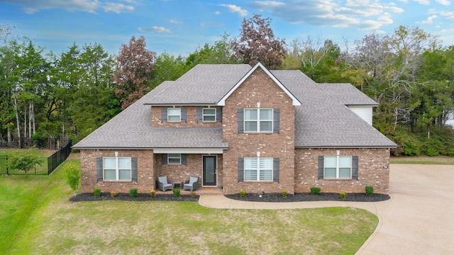 view of front of house with a front yard