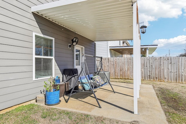 view of patio with central AC unit