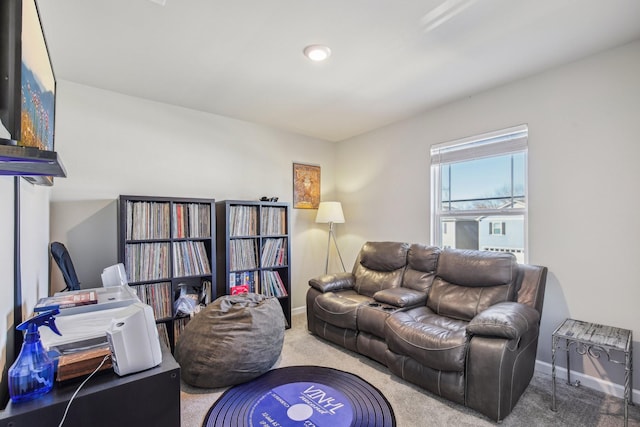 view of carpeted living room