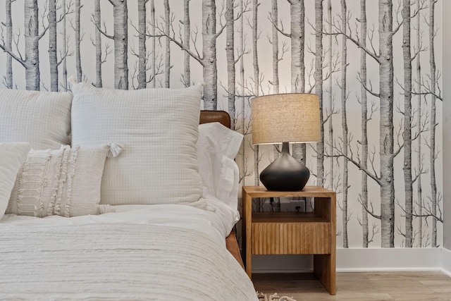 bedroom featuring hardwood / wood-style flooring