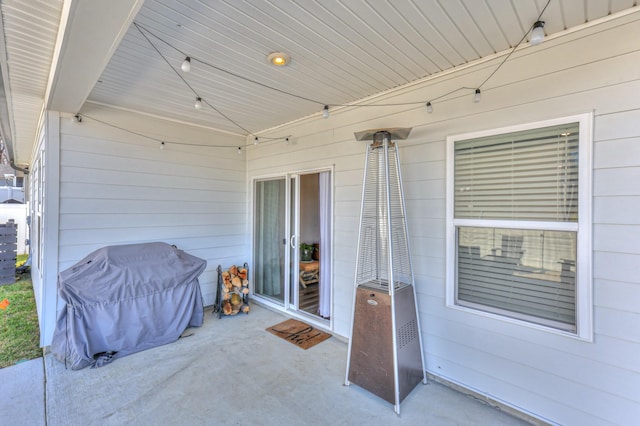 view of patio with a grill