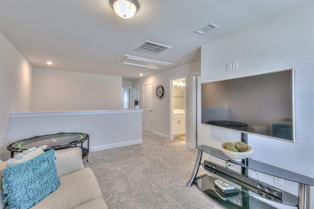 view of carpeted living room