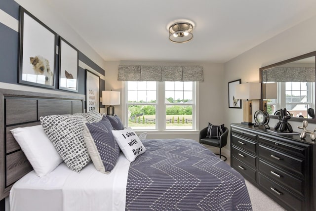 view of carpeted bedroom