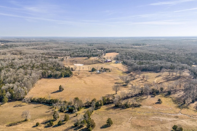 bird's eye view with a rural view