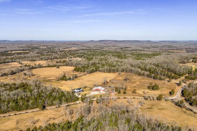 bird's eye view with a rural view