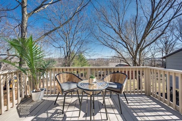 view of wooden terrace