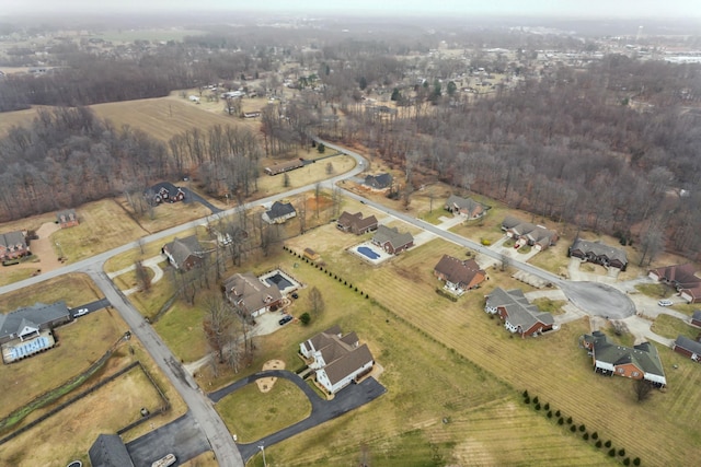 aerial view featuring a rural view