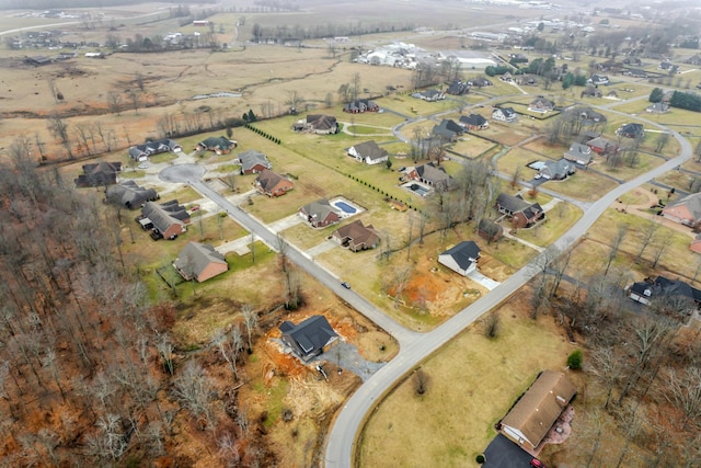 bird's eye view featuring a rural view