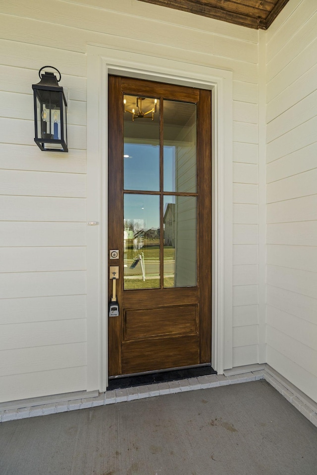 view of doorway to property