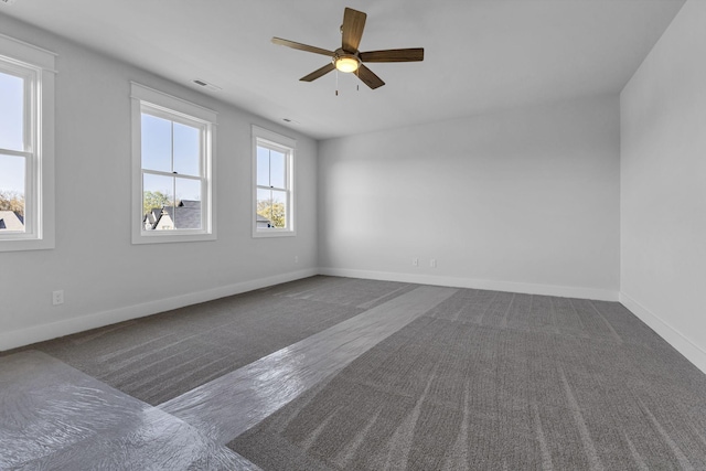 unfurnished room featuring ceiling fan