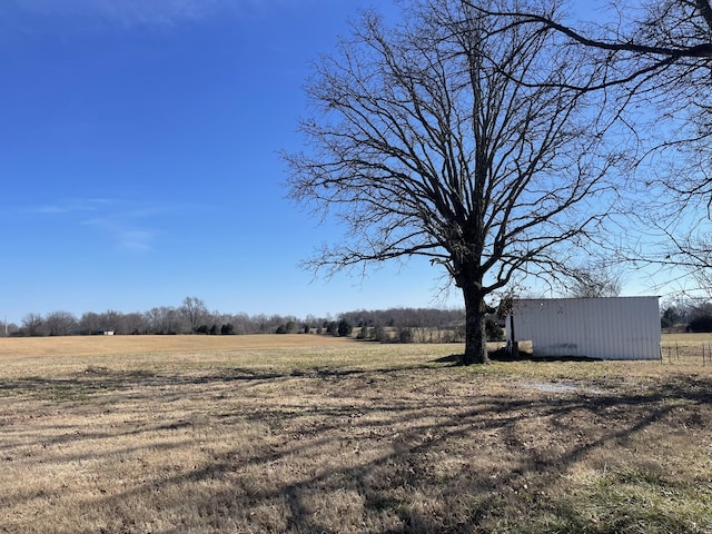 view of yard featuring a rural view