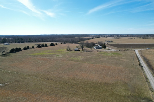 bird's eye view featuring a rural view