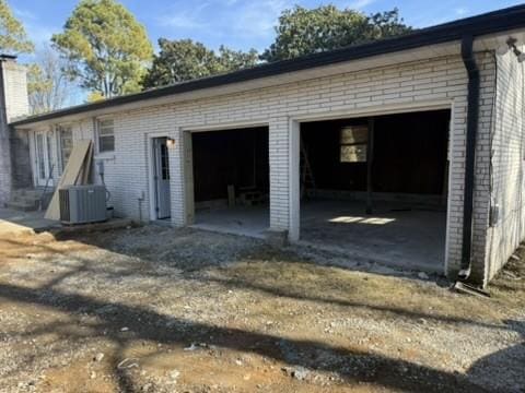 garage with central air condition unit