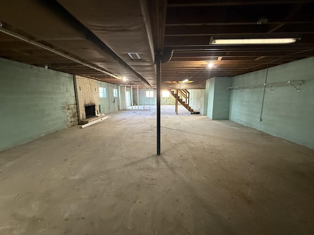 view of basement