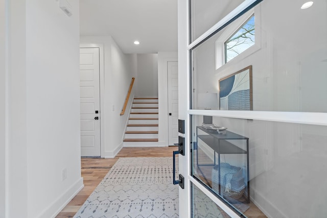 interior space featuring wood-type flooring