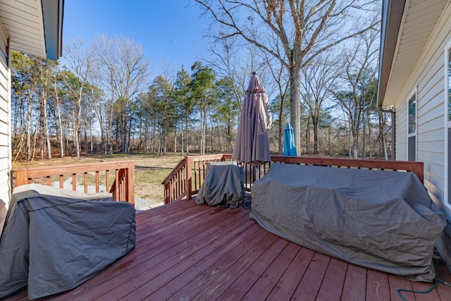 view of wooden deck