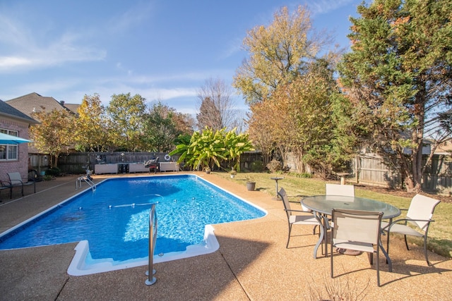 view of pool featuring a patio area