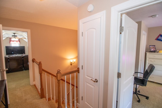 corridor with light carpet