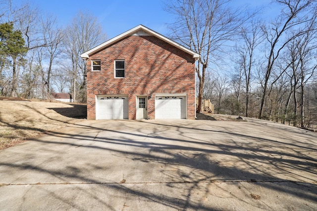 view of home's exterior featuring a garage