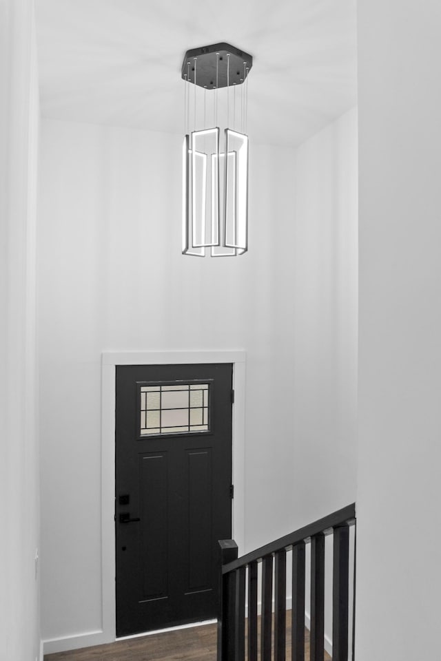 foyer featuring hardwood / wood-style floors