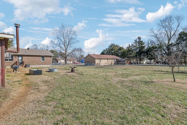 view of yard featuring cooling unit