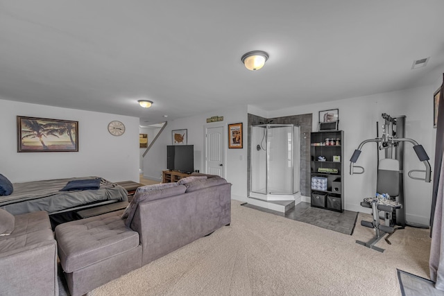 view of carpeted living room