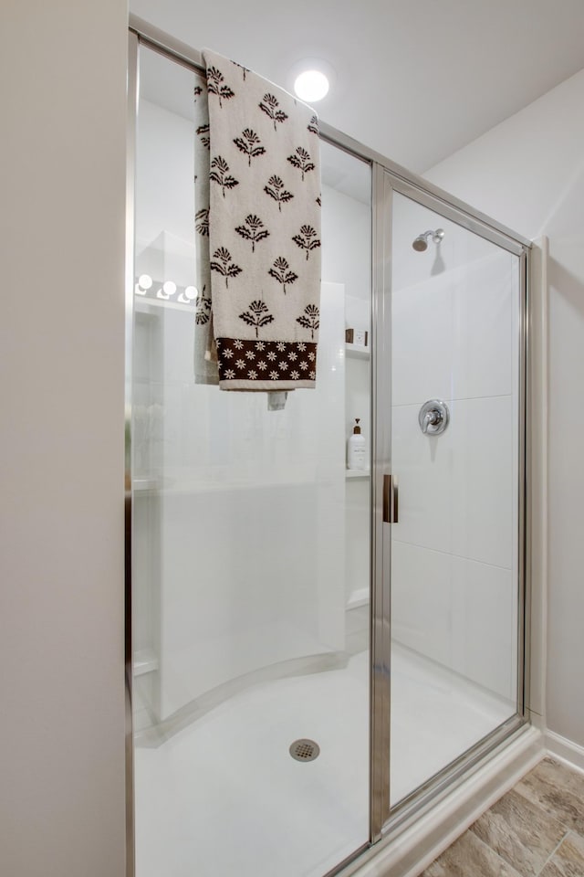 bathroom with walk in shower