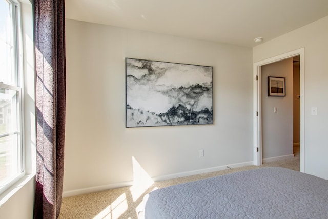 view of carpeted bedroom