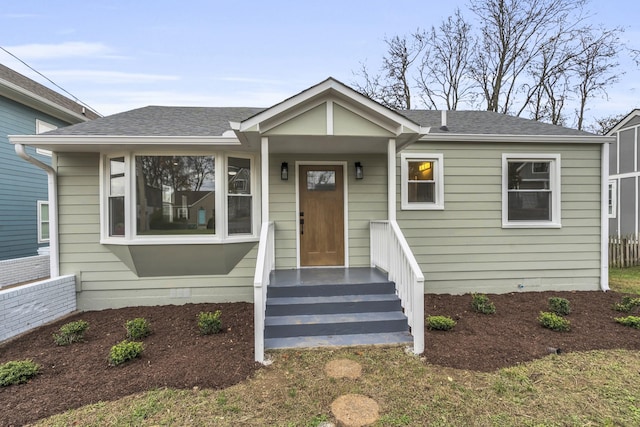 view of bungalow-style home