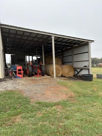 view of horse barn