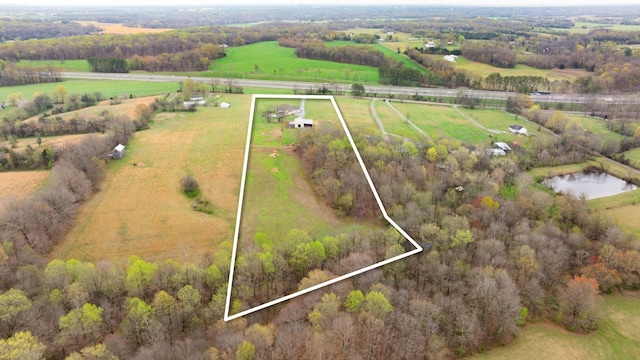 4888 Rock House Rd, Portland, TN 37148 - birds eye view of property with a rural view and a water view