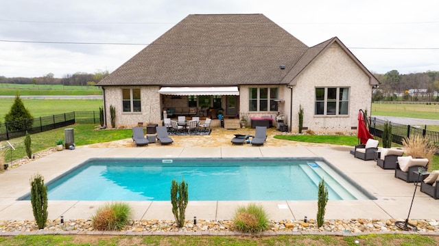 4888 Rock House Rd, Portland, TN 37148 - view of pool with a fenced in pool, a patio area, a yard, and fence