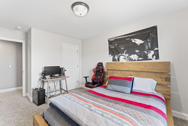 bedroom featuring carpet flooring